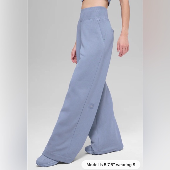 ALO Serenity Wide Leg Sweatpants & Cropped Serenity Coverup - Picture 5 of 15